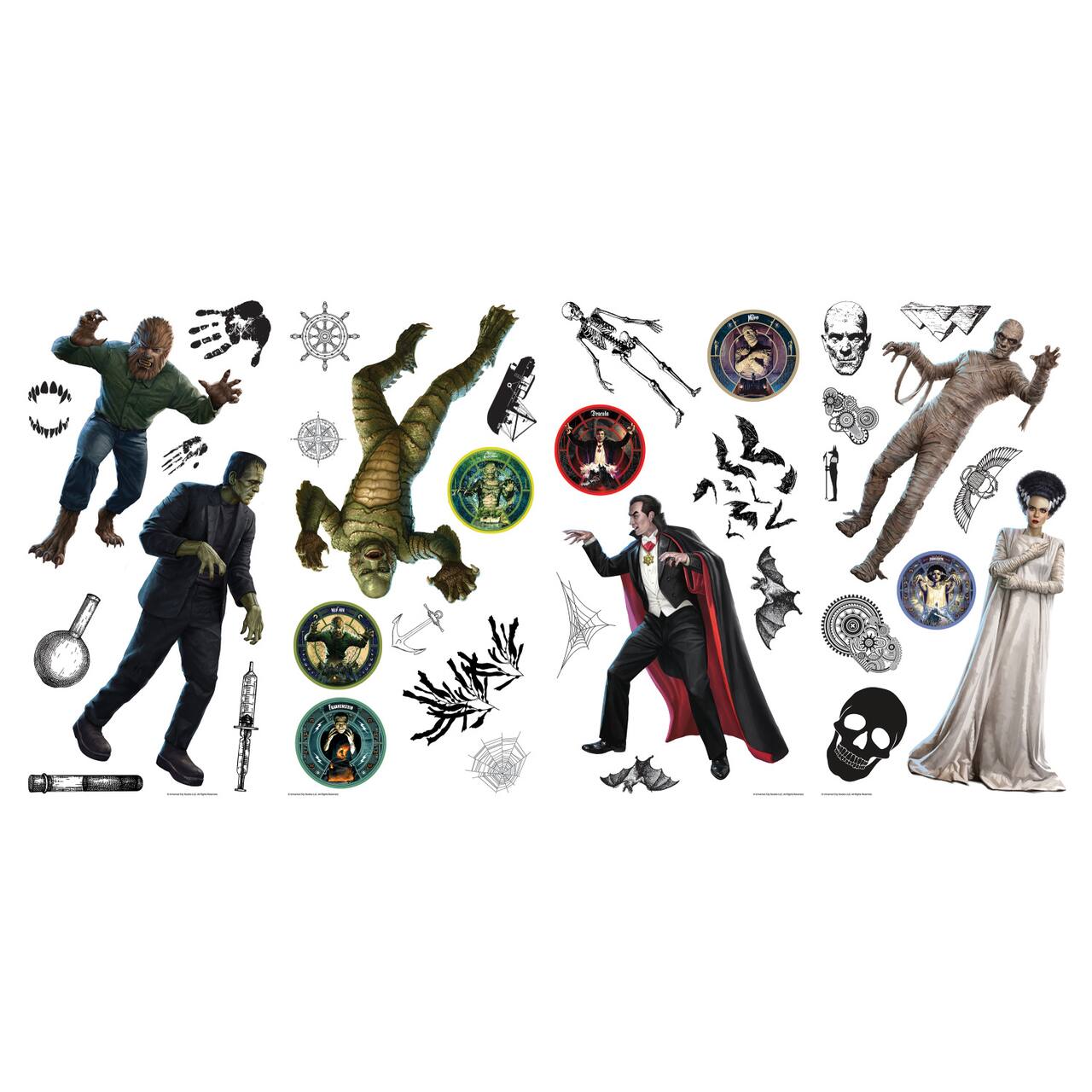 RoomMates Classic Monsters Peel & Stick Wall Decals